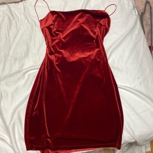 Red body con Windsor dress